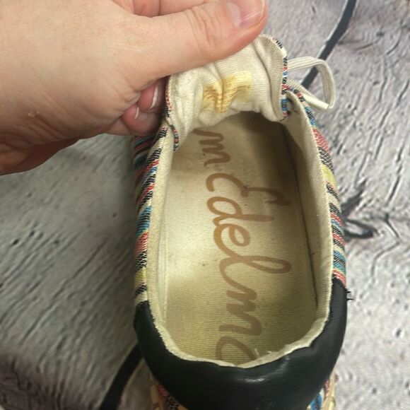 Sam Edelman Kavi Stripes Canvas colorful sneaker size 8.5 - Picture 8 of 12